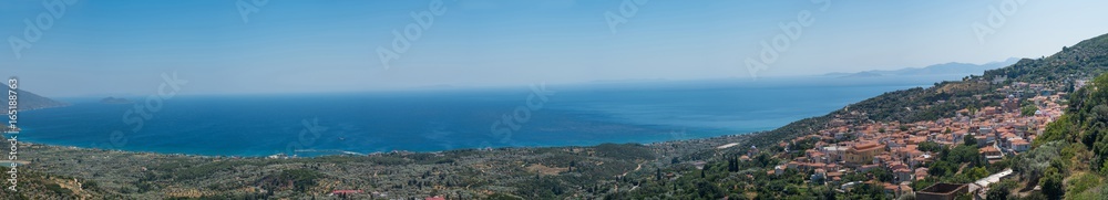 Panoramic View of Marathokampos and the Coastline