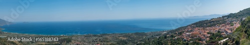 Panoramic View of Marathokampos and the Coastline © beysim