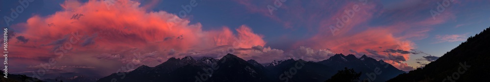 Sunset on the mountains Sunset on the mountains