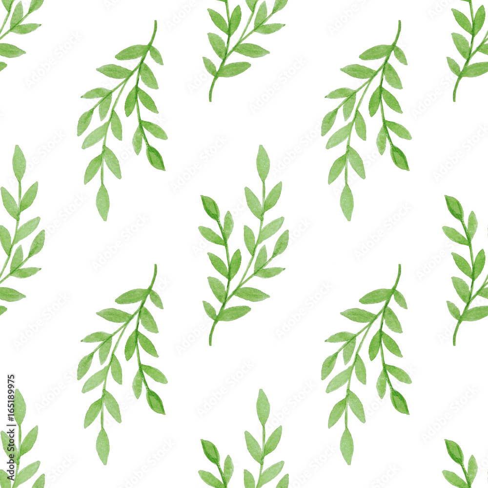 Pattern with green branch Pattern with green branch