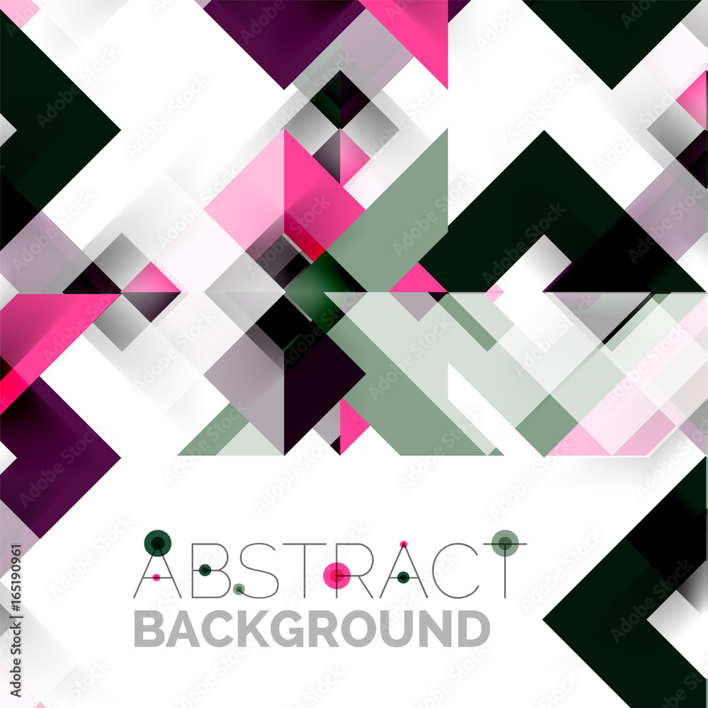 Modern square geometric pattern design on white