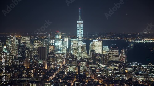 Wallpaper Mural Empire State buildings view Night timelapse Torontodigital.ca