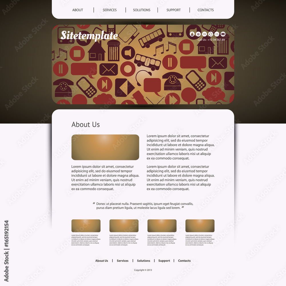 Fototapeta premium Website Template 