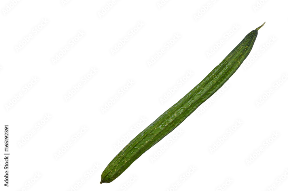 fresh angled gourd food ingredient on white background fresh angled gourd food ingredient on white background
