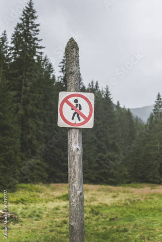 Hiking banned