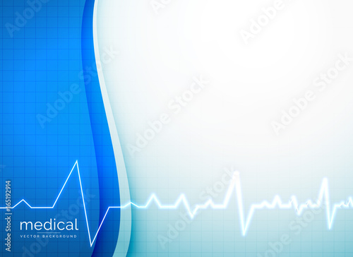 medical vector background with heartbeat line