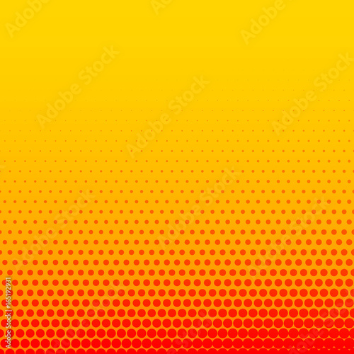 bright orange yellow comic style halftone background