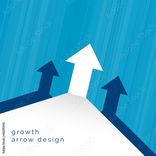 arrow moving upward business concept design