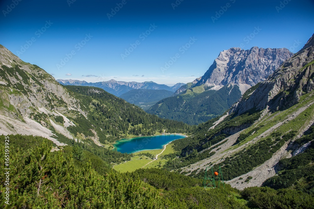 Berg Alpen Zugspitze Ehrwald Österreich Wandern See