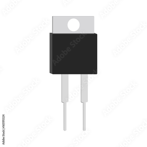 Transistor cartoon icon. Vector illustration