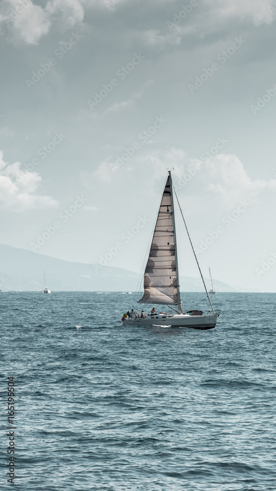 Naklejka premium Bateau à voile