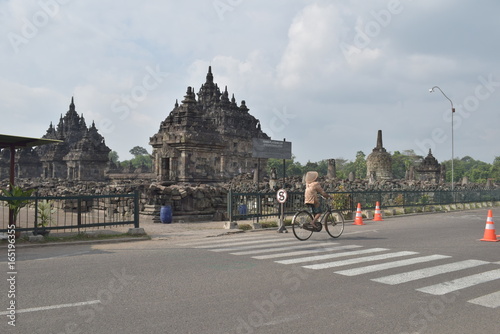 Beautiful plaosan temple in klaten city indonesia photo