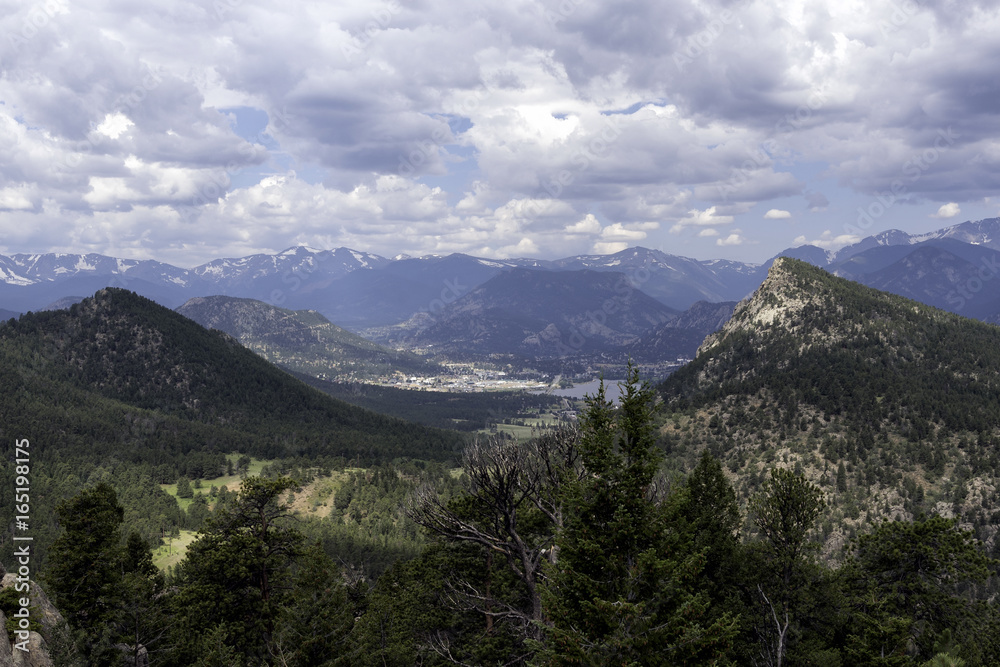 The Town of Estes Park in the Rocky Mountains of Colorado