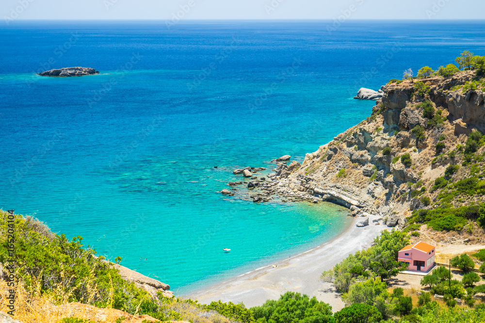 A view of greek bay, Crete, Greece