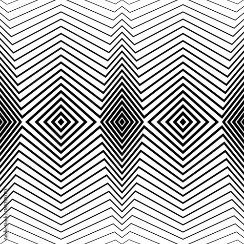 White pattern with black stripes, seamless. Vector background