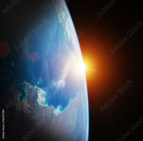 Fototapeta Naklejka Na Ścianę i Meble -  Planet Earth view 3D rendering elements of this image furnished by NASA