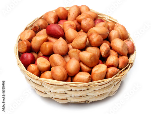 Peanuts in a bamboo basket