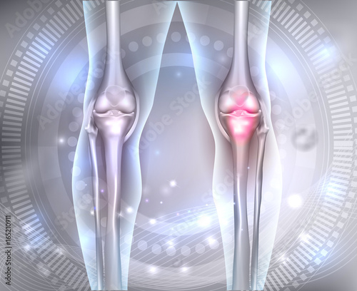 Joint health care abstract background with beautiful glow at the background