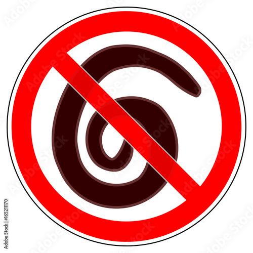srr243 SignRoundRed - german - Verbotszeichen: Trichinenuntersuchung / Trichinen verboten - english - prohibition sign - no trichinella - xxl g5315