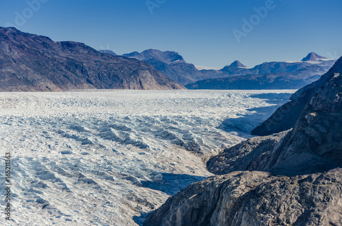 Glacier in a sunny day near Narsarsuaq