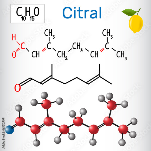 Citral (lemonal). Aldehydes in nature