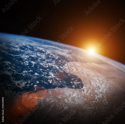 Fototapeta Naklejka Na Ścianę i Meble -  Planet Earth view 3D rendering elements of this image furnished by NASA