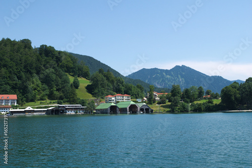 Boating on the Tegernsee with a view over Traunstein