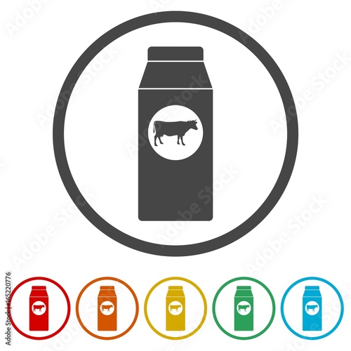 The milk icons set - Illustration 