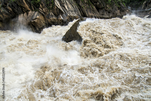 Tiger leaping gorge in China. Power of water