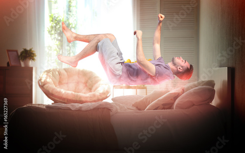 Sleep paralysis concept. Yo...
