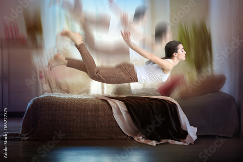 Sleep paralysis concept. Yo...
