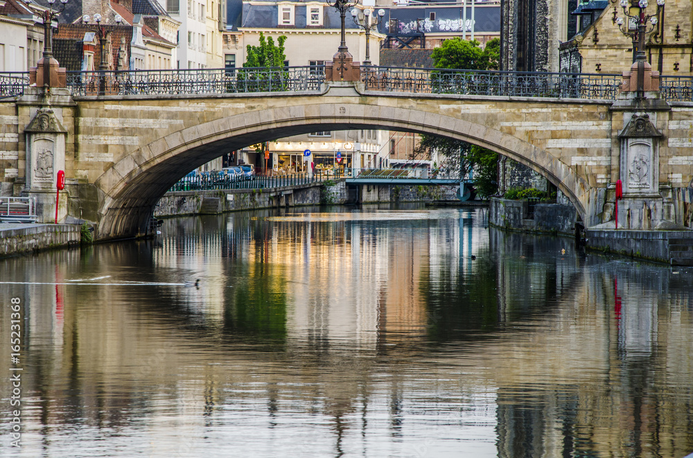 St. Michael Bridge in the city of Ghent