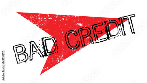 Bad Credit rubber stamp. Grunge design with dust scratches. Effects can be easily removed for a clean, crisp look. Color is easily changed.
