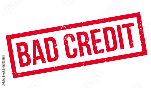 Bad Credit rubber stamp. Grunge design with dust scratches. Effects can be easily removed for a clean, crisp look. Color is easily changed.