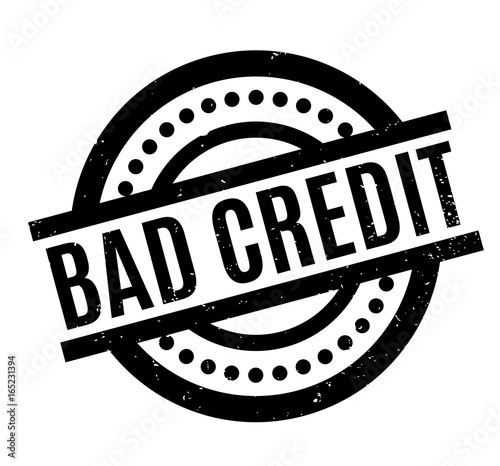 Bad Credit rubber stamp. Grunge design with dust scratches. Effects can be easily removed for a clean, crisp look. Color is easily changed.