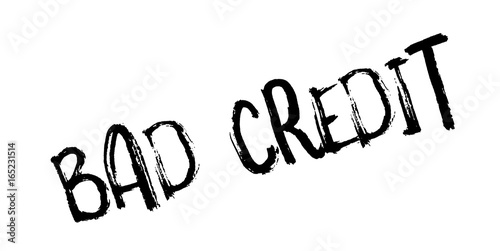 Bad Credit rubber stamp. Grunge design with dust scratches. Effects can be easily removed for a clean, crisp look. Color is easily changed.