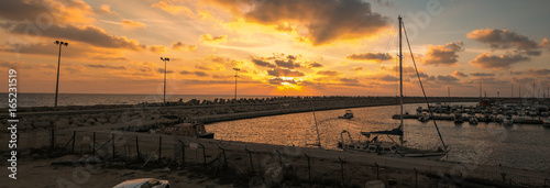 Sunset in Ashdod near the Marina