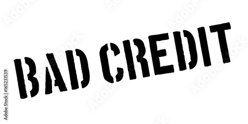 Bad Credit rubber stamp. Grunge design with dust scratches. Effects can be easily removed for a clean, crisp look. Color is easily changed.