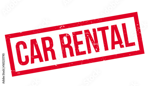Car Rental rubber stamp. Grunge design with dust scratches. Effects can be easily removed for a clean, crisp look. Color is easily changed.