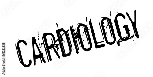 Cardiology rubber stamp. Grunge design with dust scratches. Effects can be easily removed for a clean, crisp look. Color is easily changed.