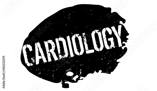 Cardiology rubber stamp. Grunge design with dust scratches. Effects can be easily removed for a clean, crisp look. Color is easily changed.