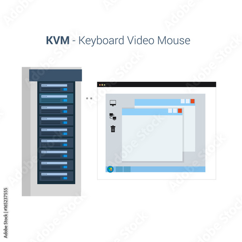 Keyboard Video Mouse or KVM photo
