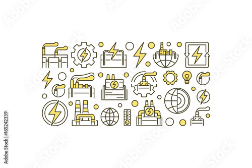 Geothermal energy vector illustration