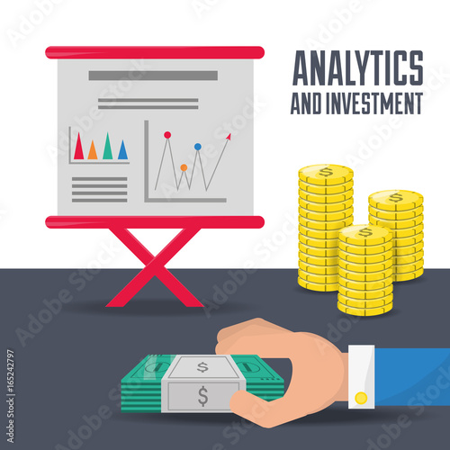 businessman checking the statistic and finances