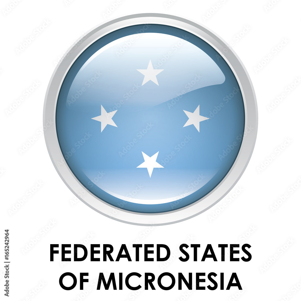 Round flag of Federated States of Micronesia Round flag of Federated States of Micronesia