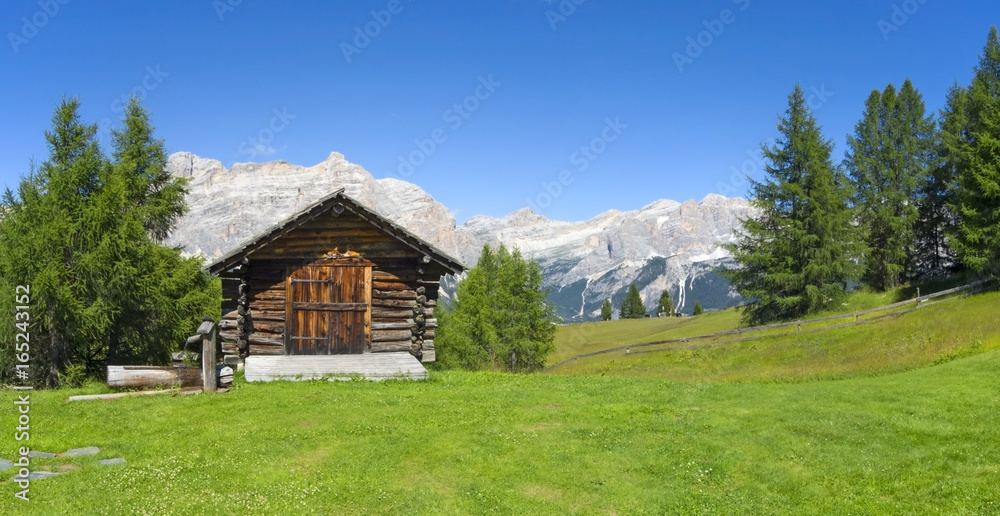 Barns and huts of the Dolomites, Val Badia, Sud Tirol, Italy