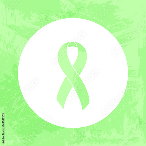 Light Green Awareness Ribbon Painted Celiac Stock Vector (Royalty