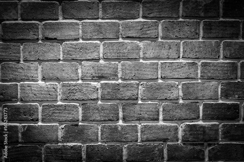 Old bricks wall in black and white