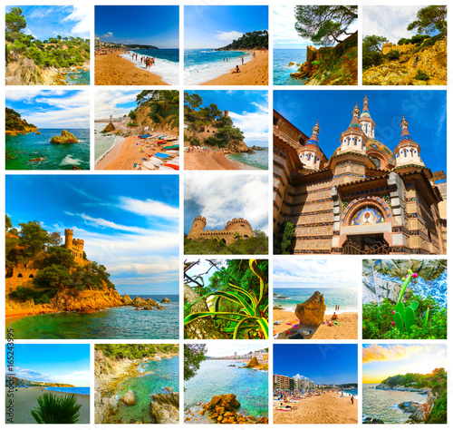 The collage of images about Lloret de mar, Spain