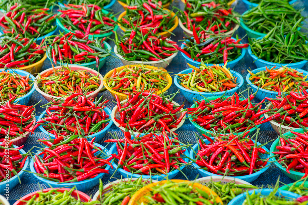 Chili sold in the market.
